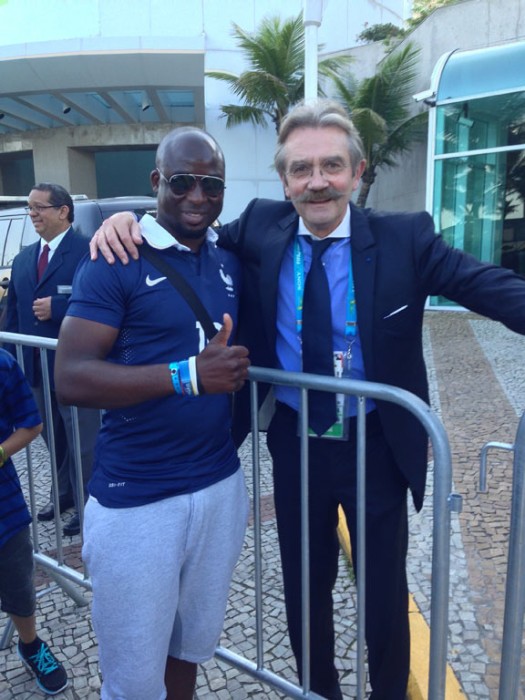bilali camara et frédéric thiriez - président du foot pro
